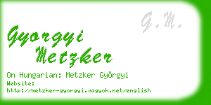 gyorgyi metzker business card